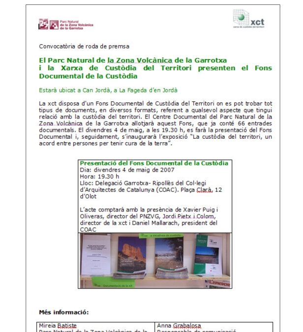 Difusió i comunicació de les entitats i les iniciatives de custòdia. Caixa d’eines per a entitats de custòdia