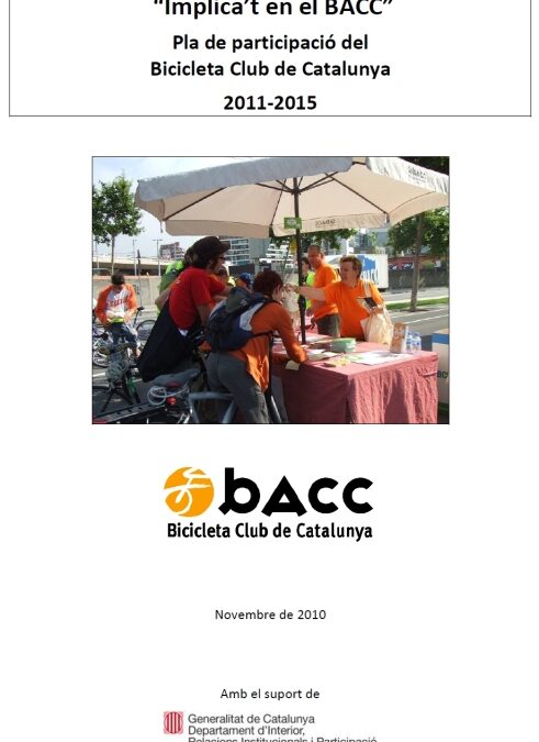 Conceptualització de la memòria tècnica per a l’elaboració del Pla de Participació del BACC