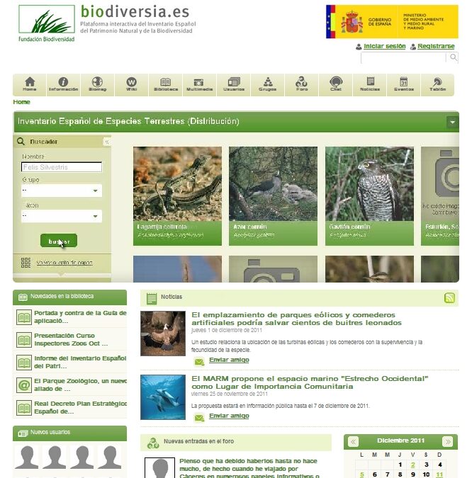 Actualització, conceptualització i dinamització de la Plataforma Biodiversia