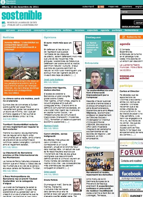 Col·laboració continuada amb el portal Sostenible.cat