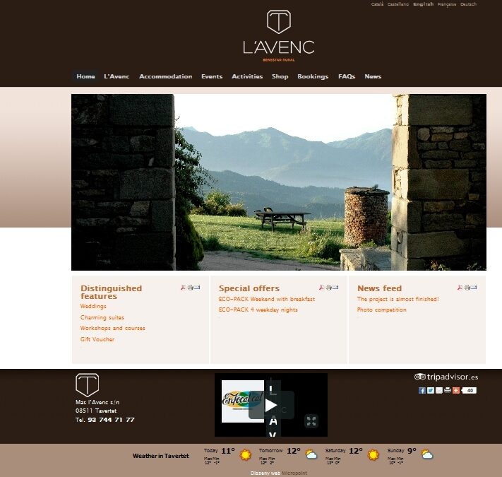 Conceptualització i elaboració de continguts del web de l’Avenc de Tavertet