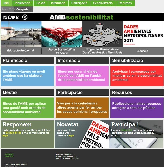 Estratègia de difusió 2012 del Pla de Sostenibilitat de l’Àrea Metropolitana de Barcelona