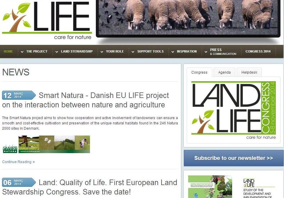 Redacció de continguts per al web del projecte LandLife (Life +)